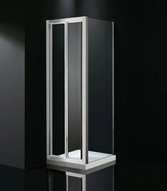 Box doccia angolare AKORD pieghevole + laterale fisso 100x80 cm cromo trasparente