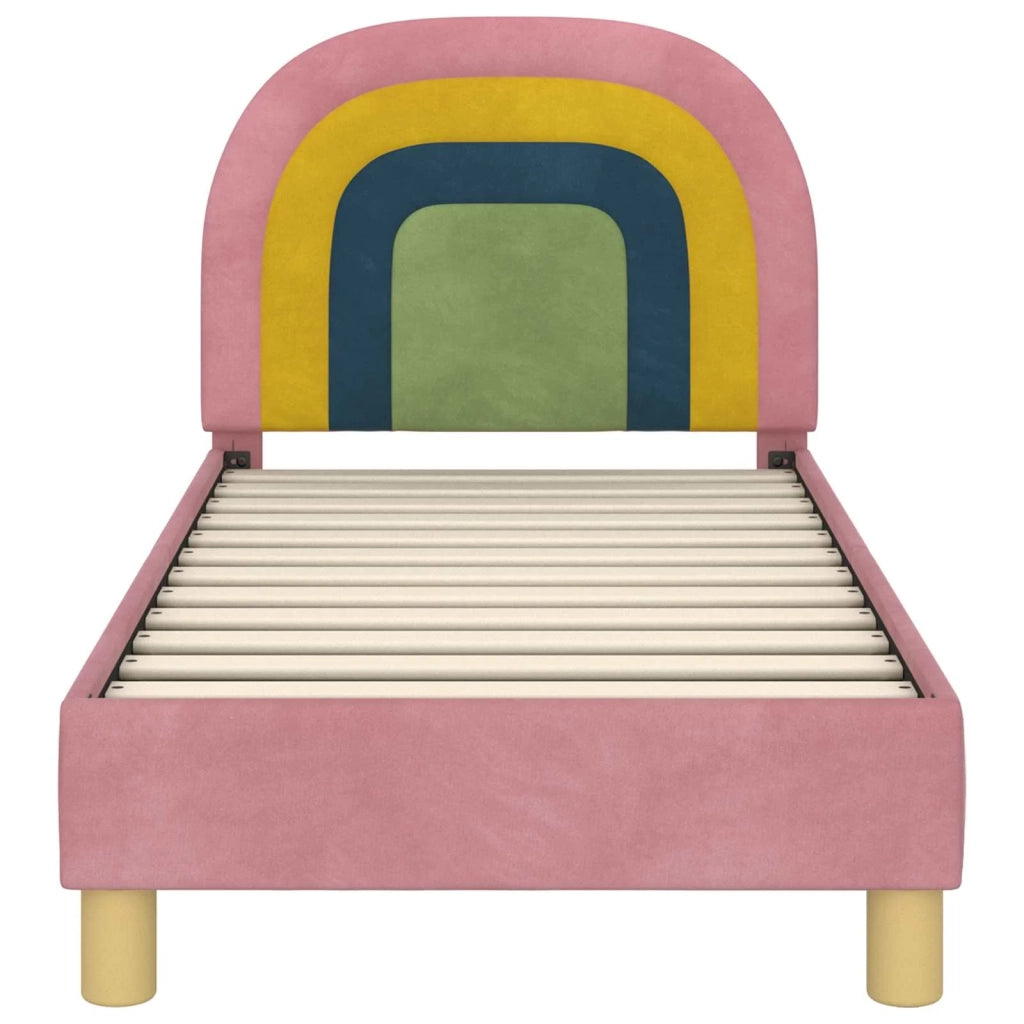 Struttura letto per bambini con testata Rosa 70 x 140 cm