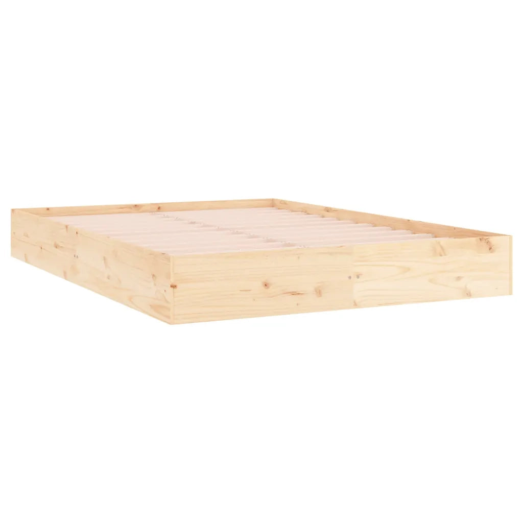 Giroletto senza Materasso-Struttura Letto Ambrato in Legno Massello 120x200 cm 962415