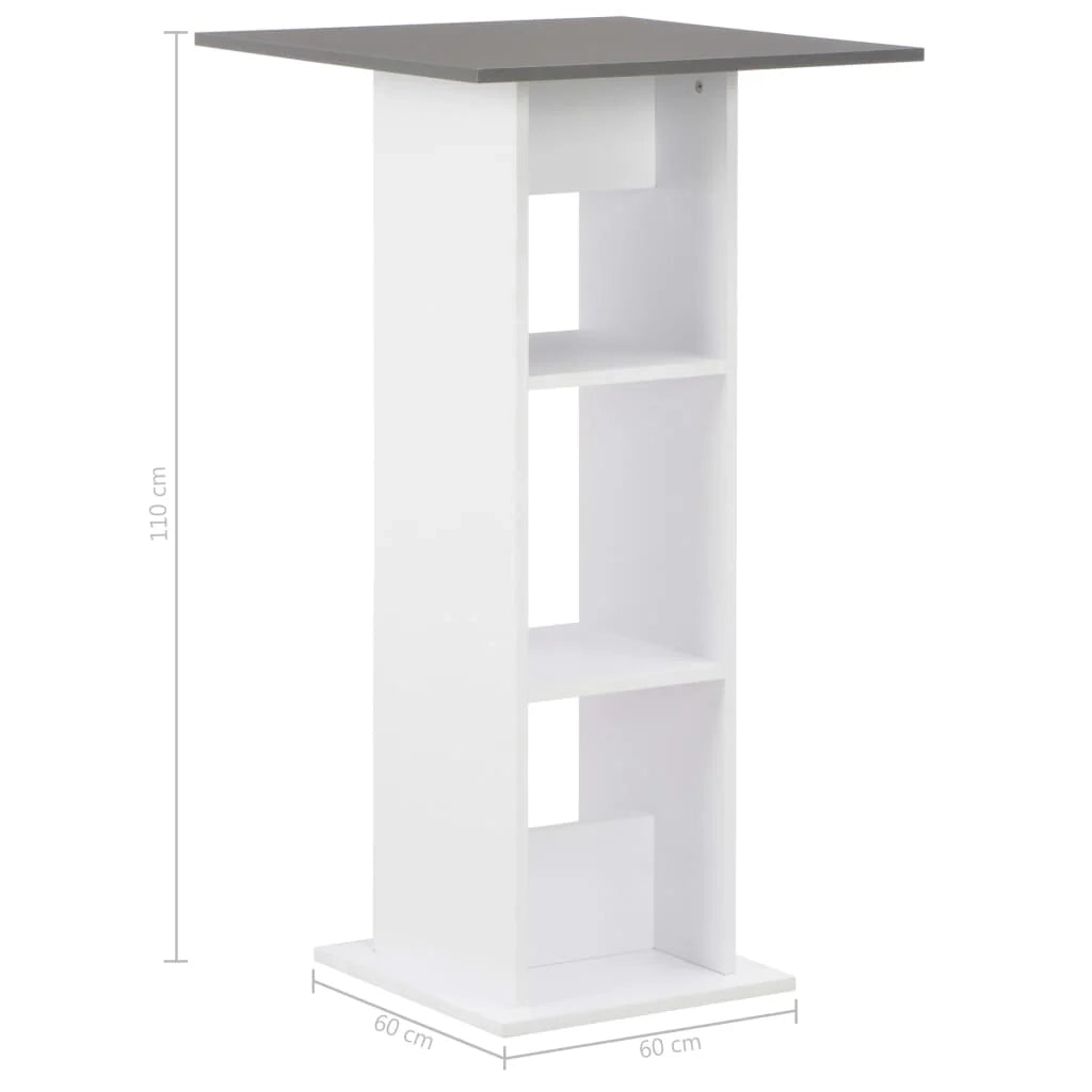 Tavolo alto stile bar/bistrot bianco 110 cm 0902057