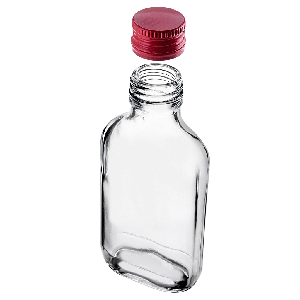 KADAX Flask Bottle 100ml Con Tappo Rosso 10pz.