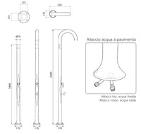 Doccia da Esterno Giardino Miscelatore e Lavapiedi Arkema Funny Yin Dove Grey