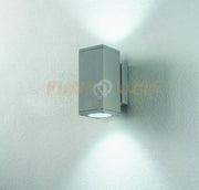 APPLIQUE PER ESTERNI NEVADA 2 LUCI ATTACCO GU10 SILVER H.22,5CM