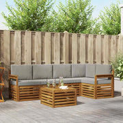 Set divano sezionale con cuscino 6 pcs Grigio Naturale e Chiaro 3374836