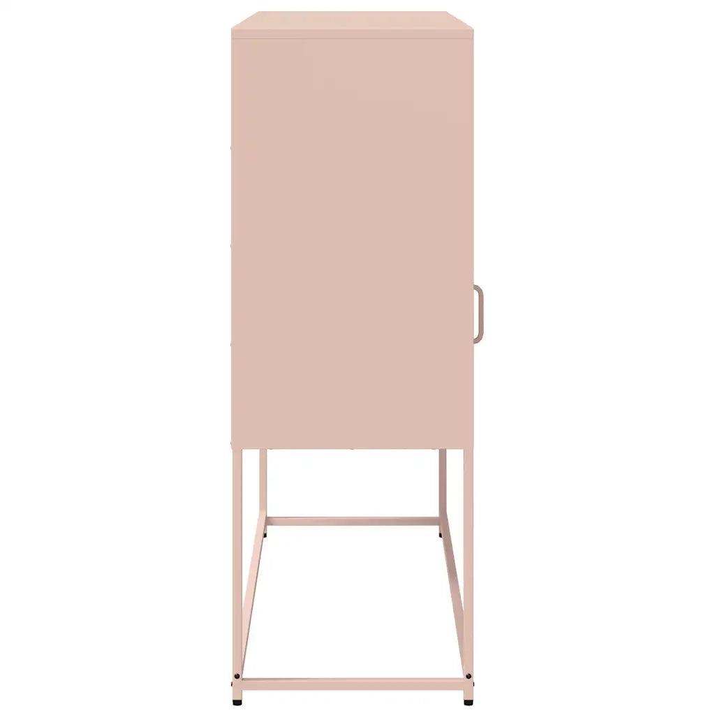 vidaXL Credenza Rosa 100,5x39x107 cm in Acciaio Laminato a Freddo