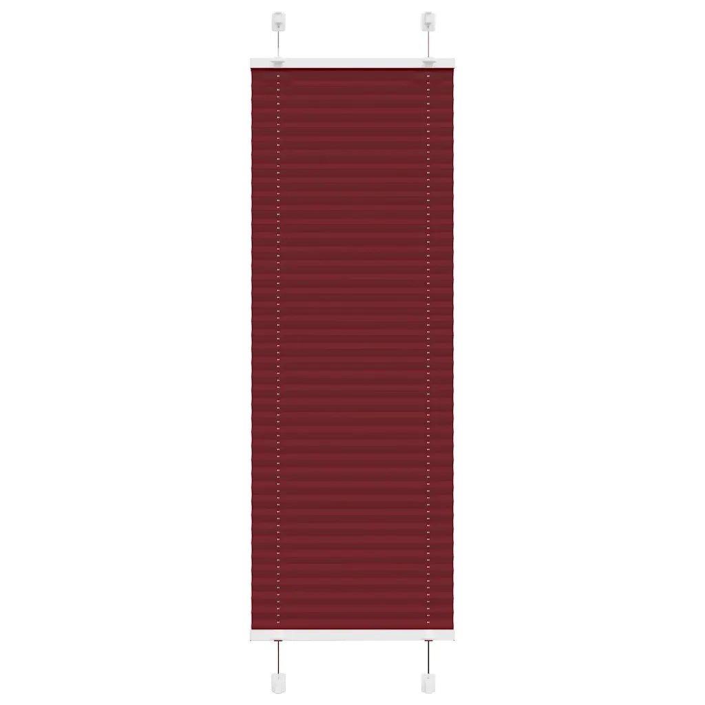 Tenda Plissettata Rosso Bordeaux 40x100 cm Larghezza Tessuto