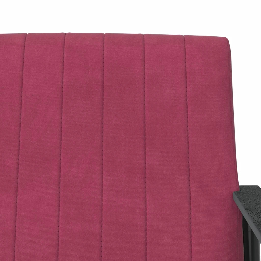 Poltrona | Sedia Relax Rosso Vino 59 x 75 x 78 cm Velluto