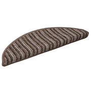 Tappetini per scale autoadesivi 15 pz | Gradini per Scale Marrone 56 x 17 x 3 cm