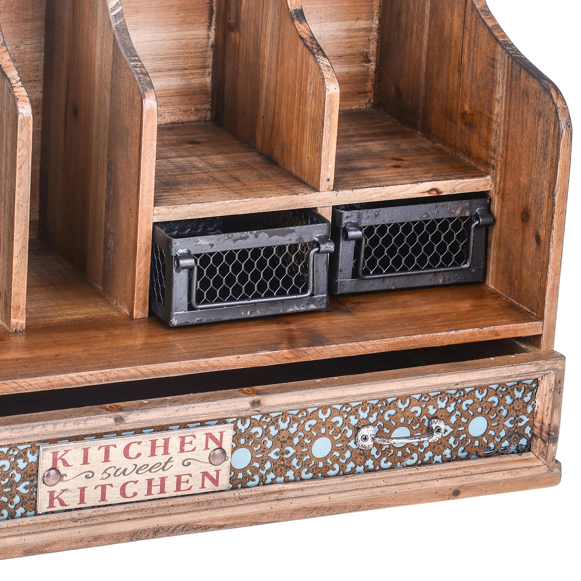 Portadocumenti Vintage con Cassetti Larghezza 58 cm