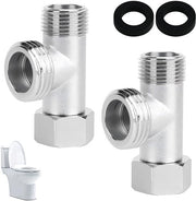 Adattatore T-connettore 3 vie - Fitting T in rame inox - Corrosione resistente - Rotazione 180° - 2 pezzi