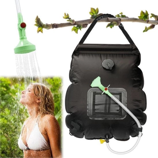 Doccia portatile 20 litri - doccia portatile con getto d'acqua e tubo - acqua calda doccia solare per campeggio e viaggi
