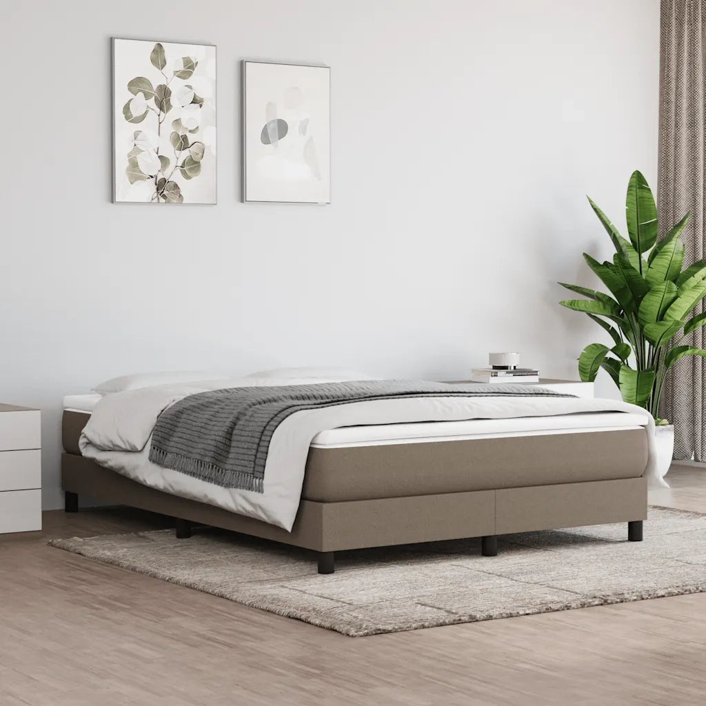 Giroletto a Molle con Materasso Tortora 140x190 cm in Tessuto 3144073