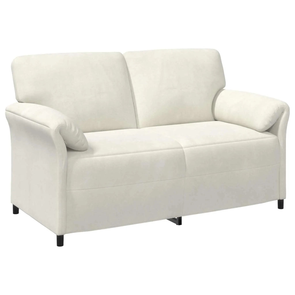 Divano a 2 Posti Crema 158 x 83 x 95 cm Velluto 42033961