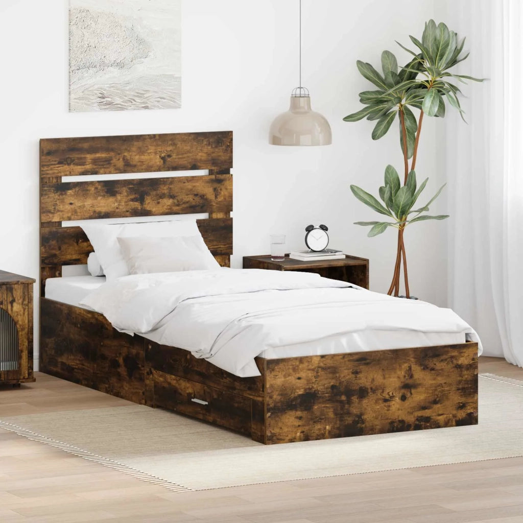 Struttura del letto Rovere fumé Legno multistrato 3412016