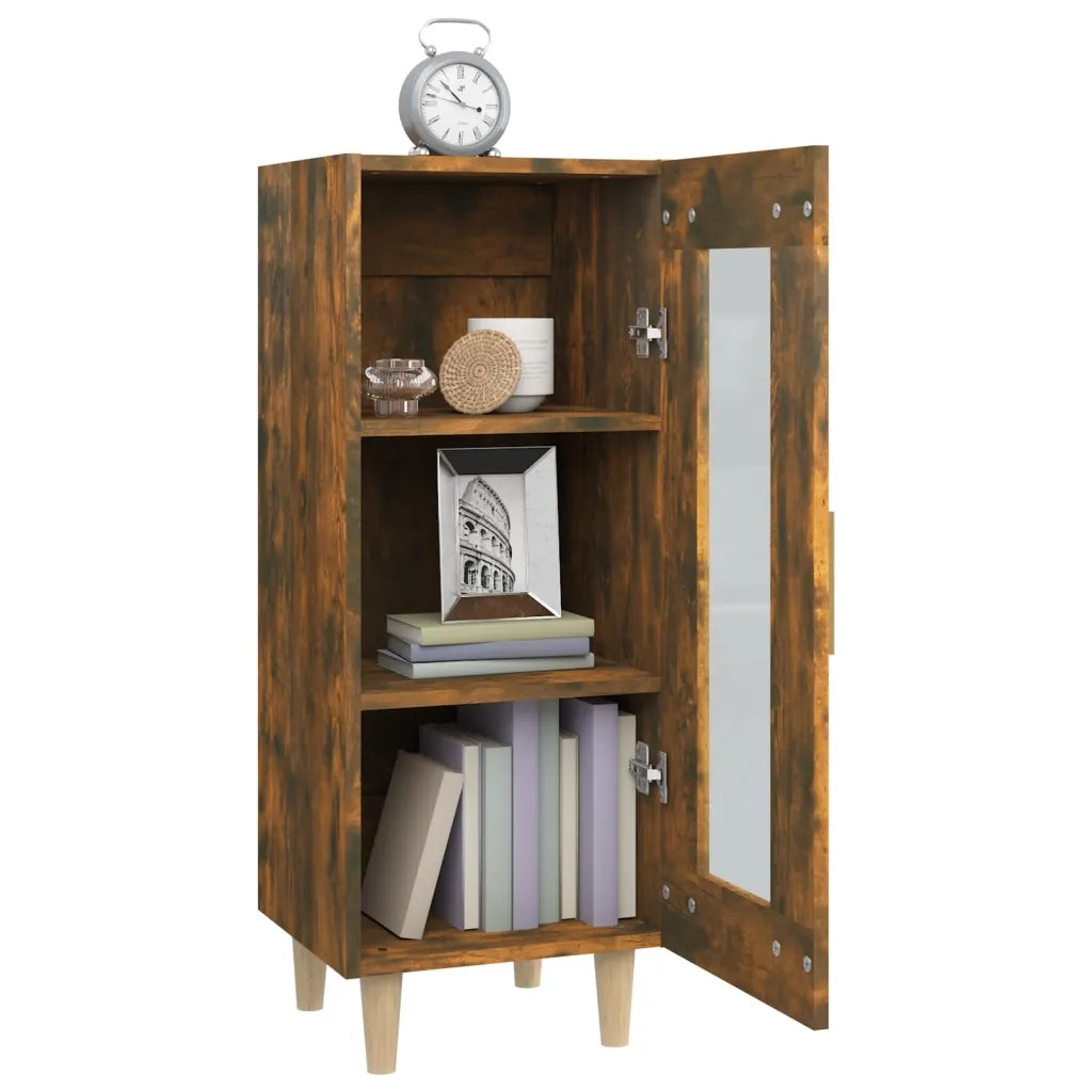 Credenza-Buffet-Armadio da cucina Rovere Fumo 34,5x34x90 cm in Legno Multistrato 295978