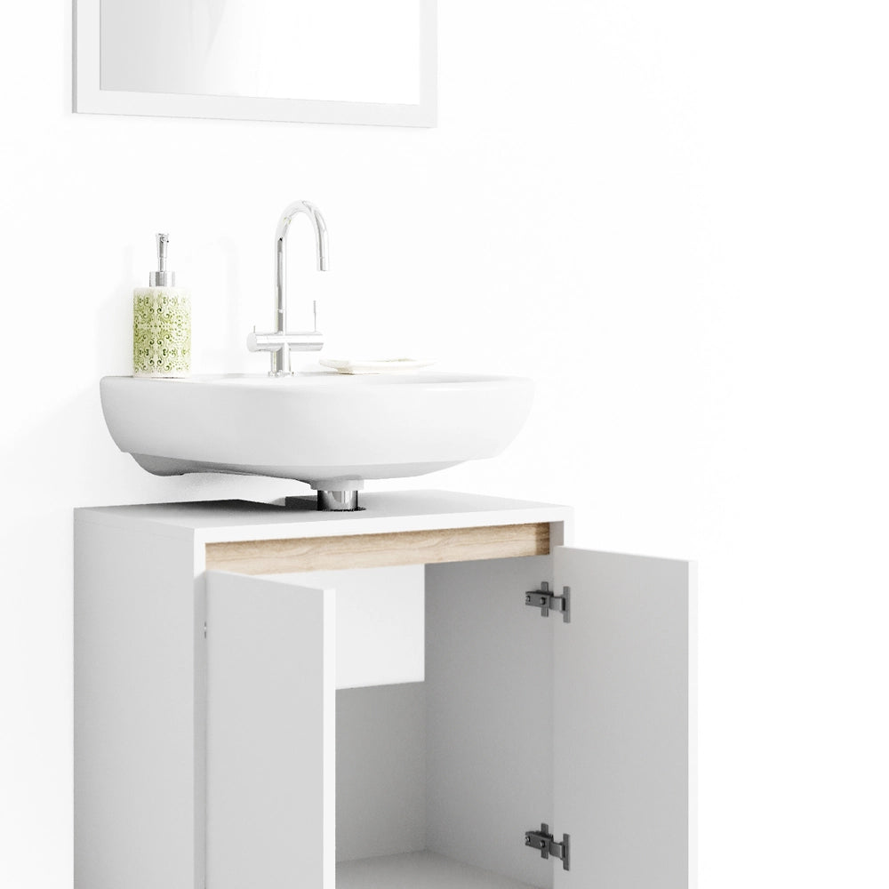 Vicco Set mobili bagno Bianco/Sonoma 2 parti