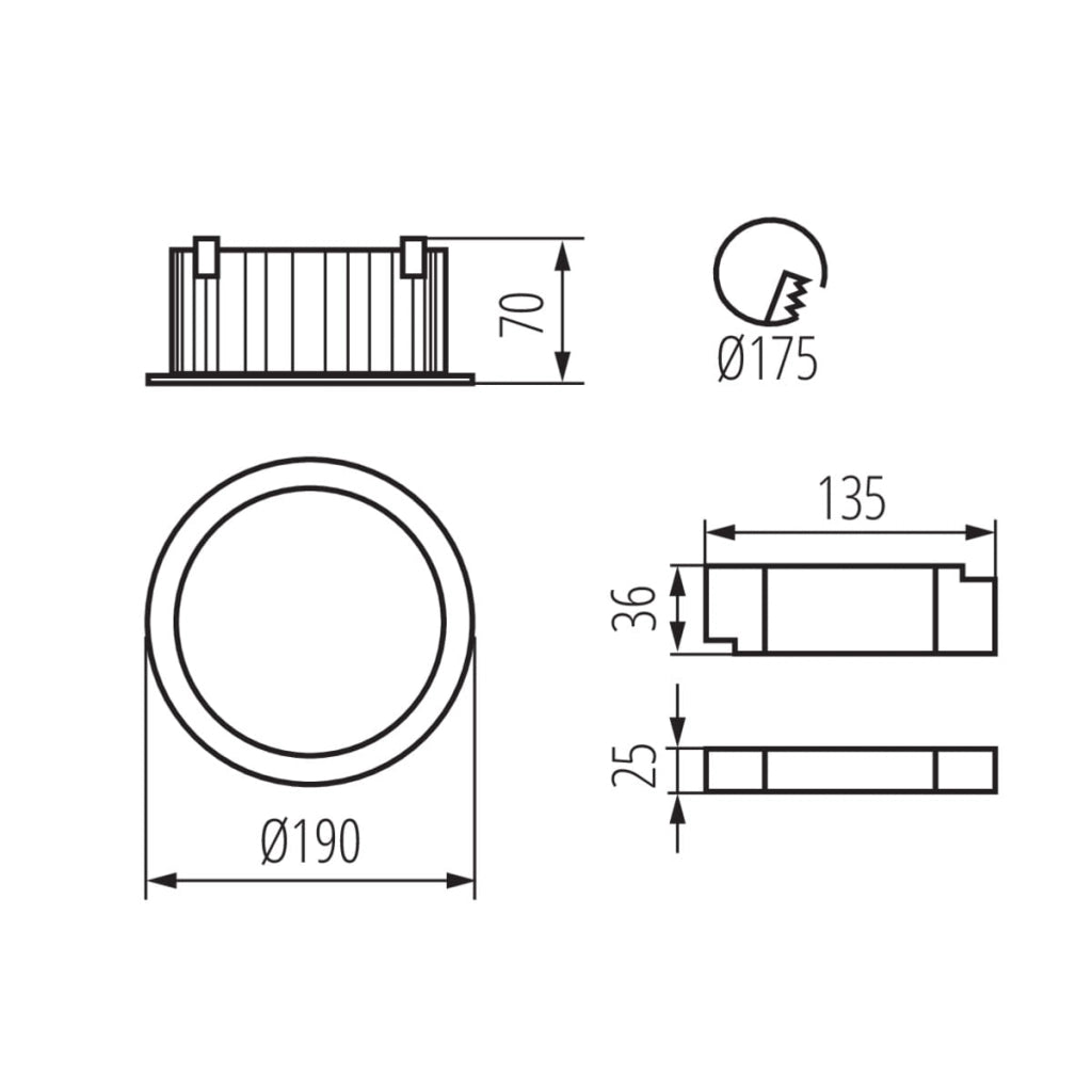 Kanlux TIBERI faretto incasso bianco LED 30W 4000K