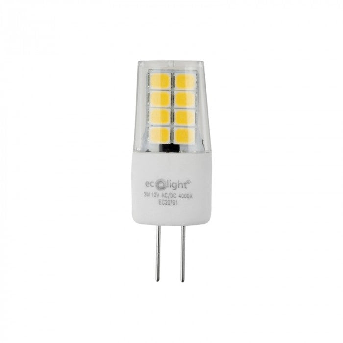 Lampadina LED G4 3W 12V 4000K 300lm anti-sfarfallio Ecolight