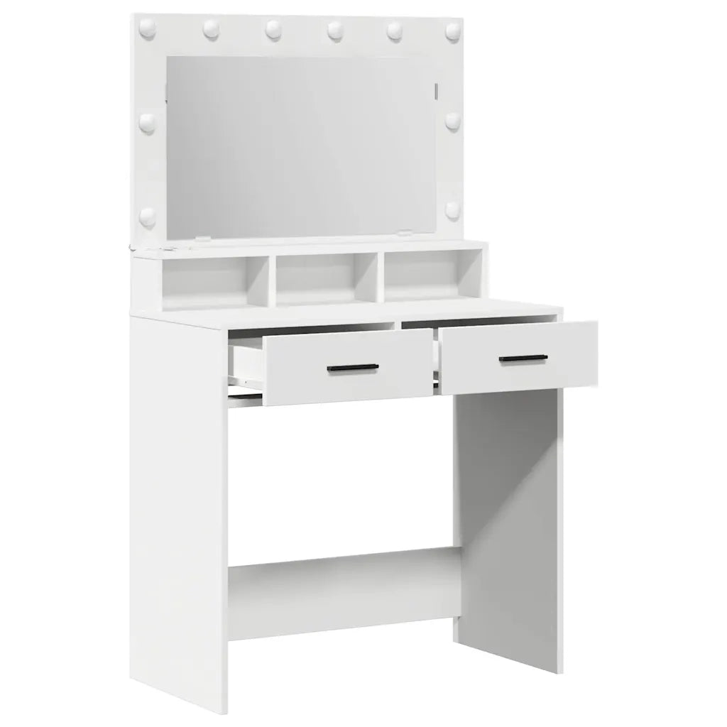 Toeletta | Tavolo da Trucco Bianco 79 x 41 x 135 cm Legno multistrato