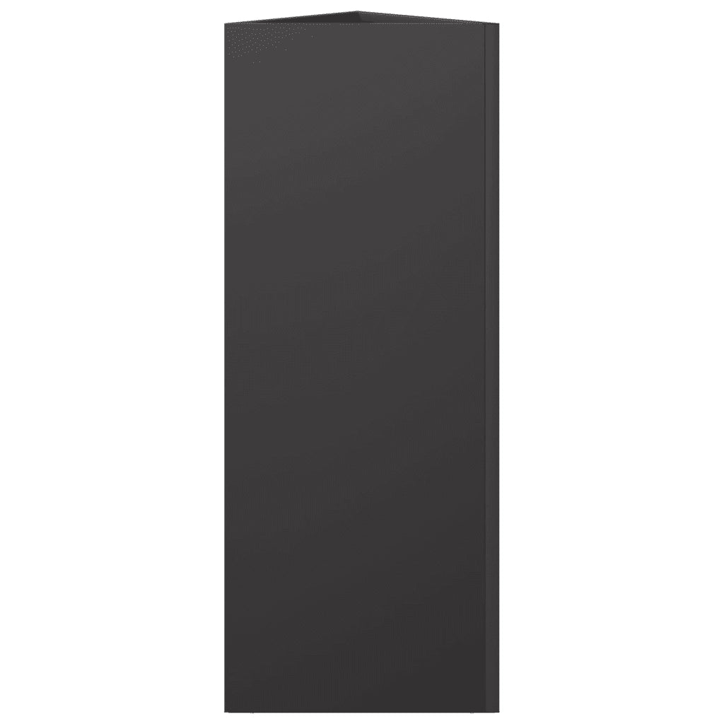 Fioriere da Giardino 2 pz Nere Triangolari 30x26x75 cm Acciaio 851144