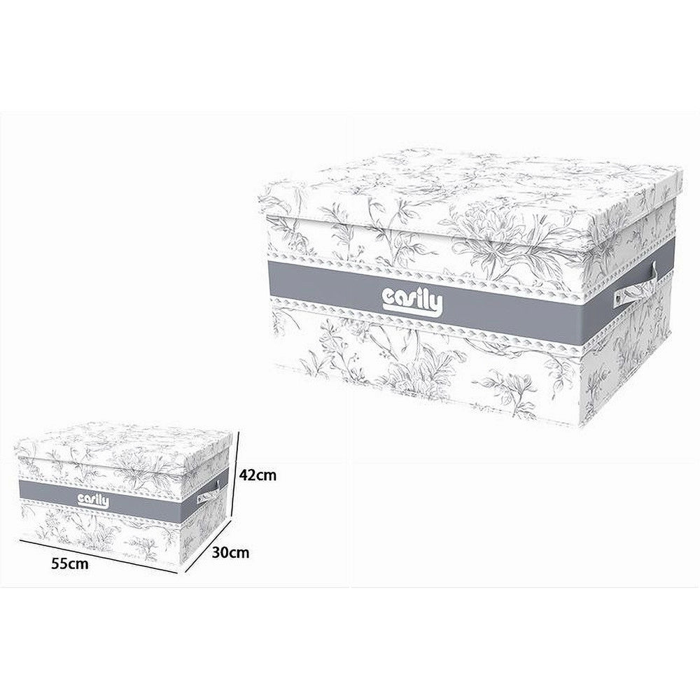 Trade Shop - Box Portatutto Scatola Salvaspazio Contenitore Organizer 55x42x30cm Fantasia 87323 -