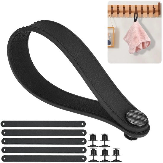 6 pezzi di clip per asciugamano - Clip per asciugamano senza viti - Clip per asciugamano in silicone - Clip per asciugamano per appendere, materiale in silicone idrorepellente per bagno, cucina, campeggio (nero)