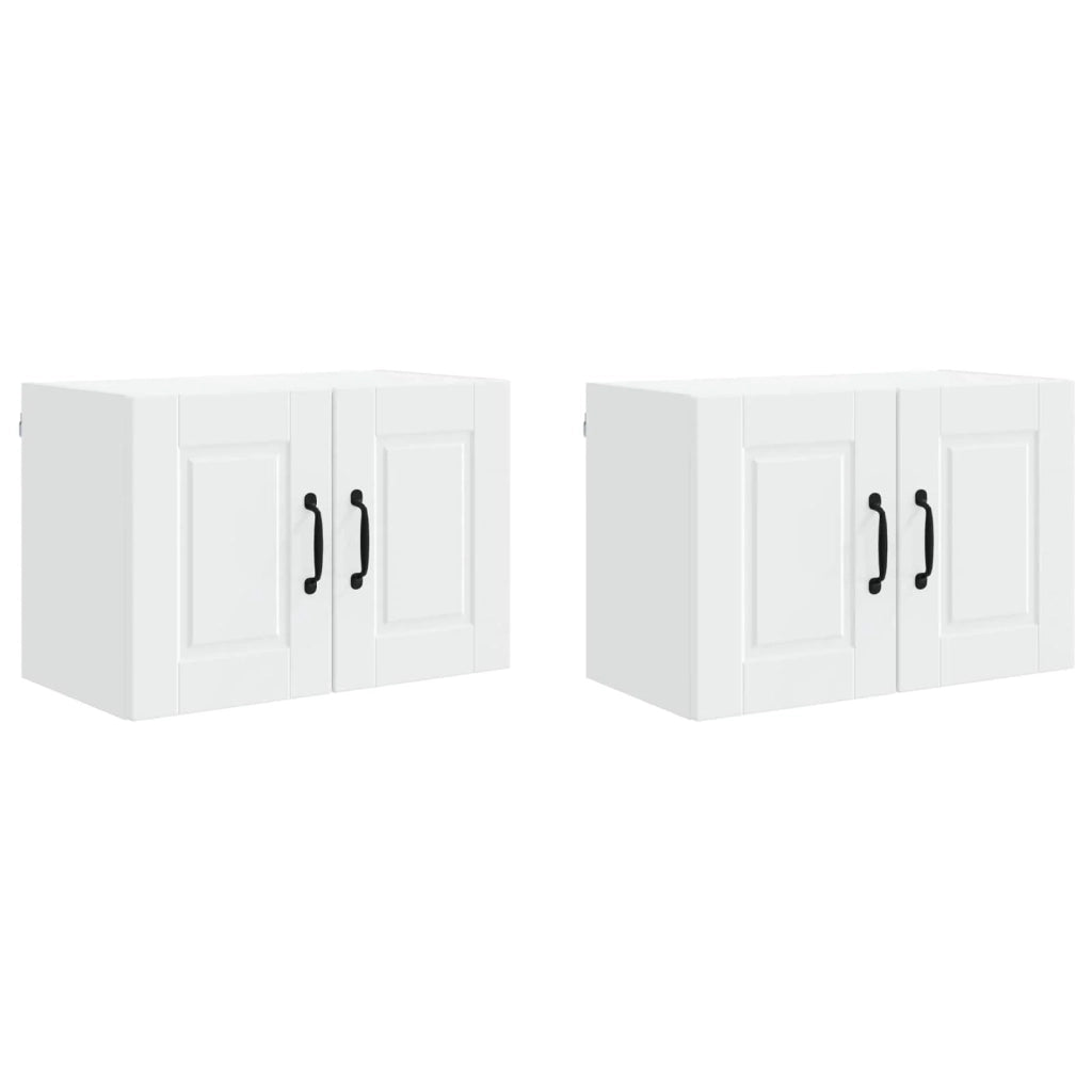 Set di 2 pensili da cucina moderni 60 x 31 x 40 cm pratici per riporre oggetti in legno composito bianco 02_0054262