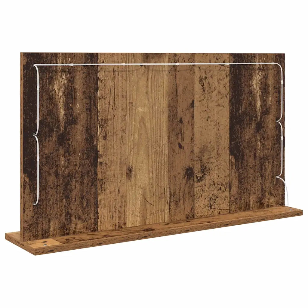 Specchio da Vanità Rettangolare Legno vecchio 80 x 45 x 18 cm 868323