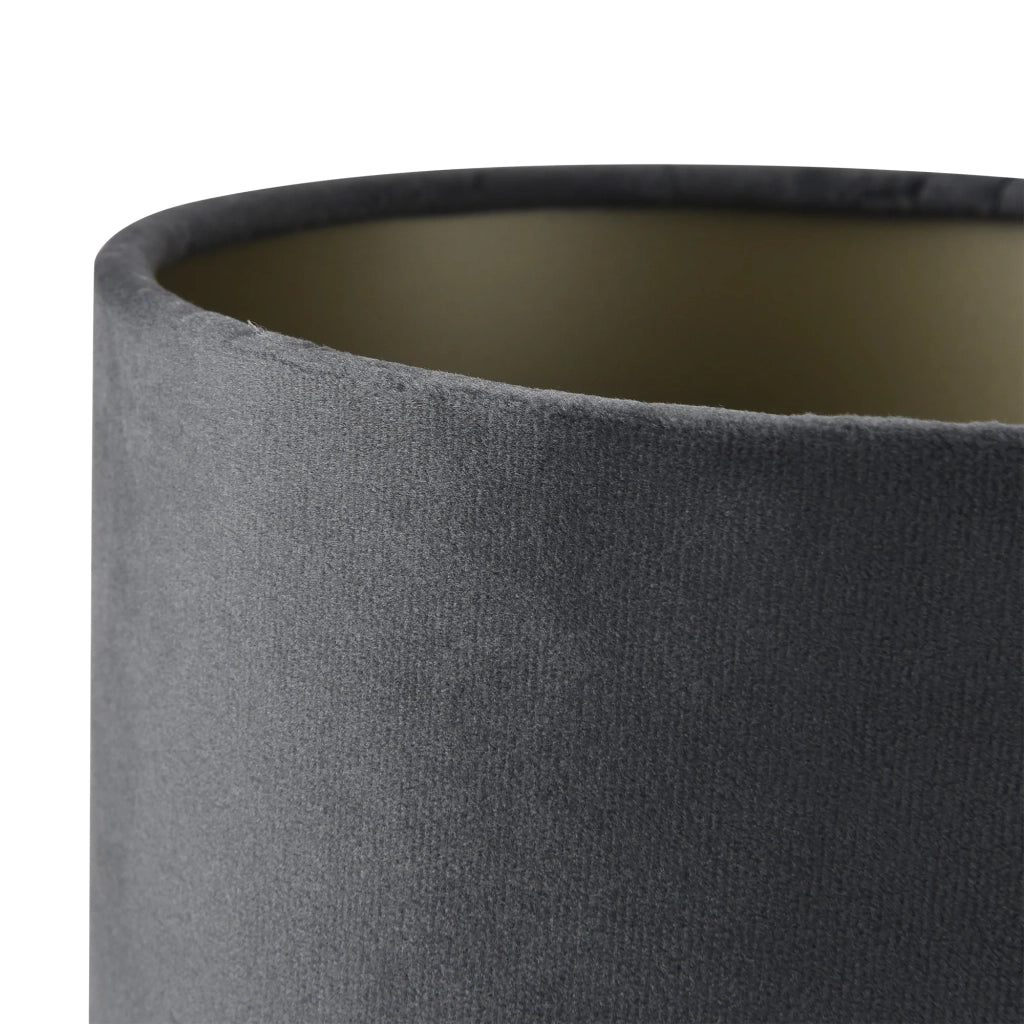 Lampada da tavolo lampada da scrivania metallo e flanella 39 cm nero rame e grigio 03_0002512