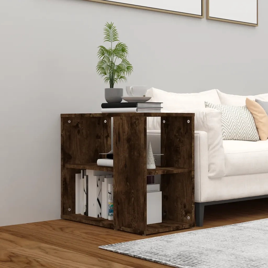 Mobiletto Laterale Rovere Fumo 60x30x50 cm in Legno Multistrato 815813