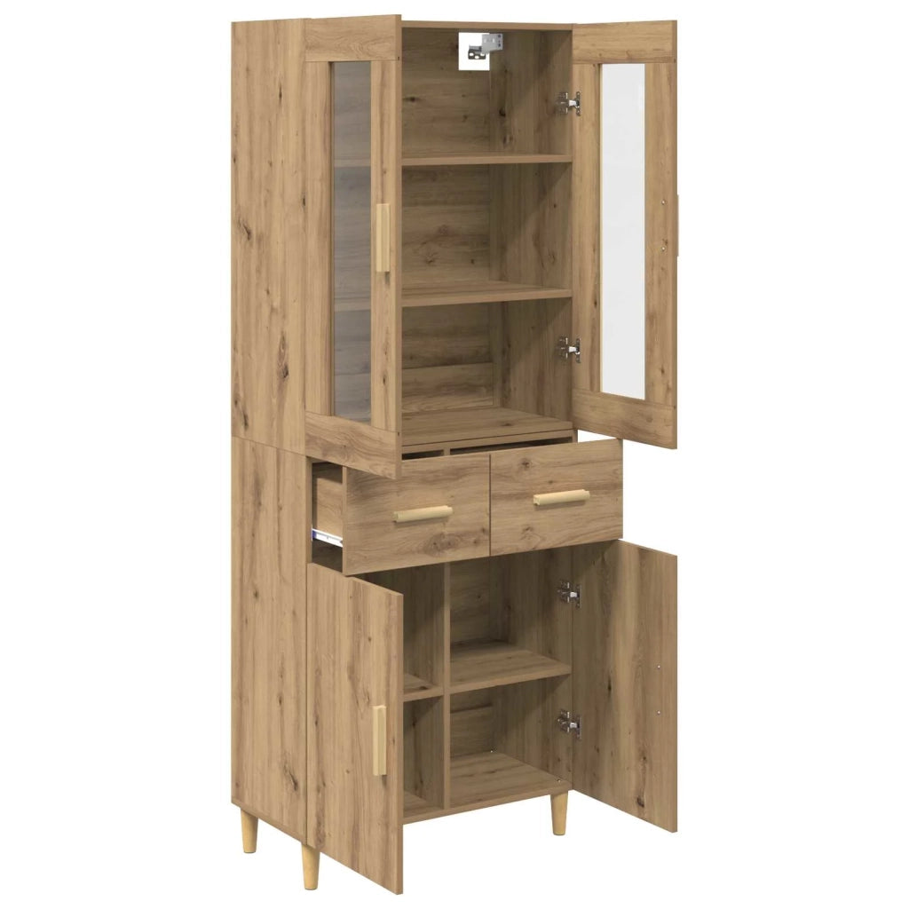Credenza con Cassetto-Buffet-Armadio da cucina Rovere artigianale 69,5 x 34 x 180 cm 775658