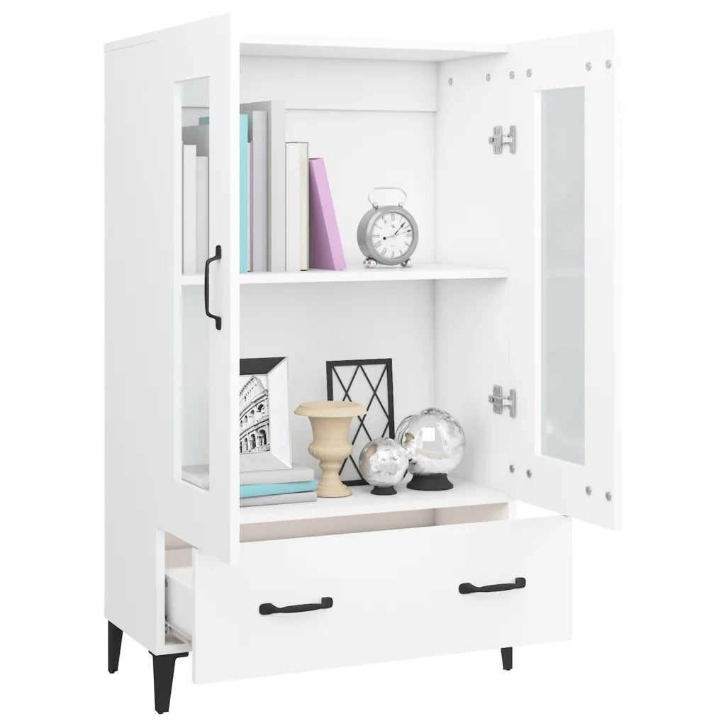 Credenza Bianca 70x31x115 cm in Legno Ingegnerizzato cod mxl 23491