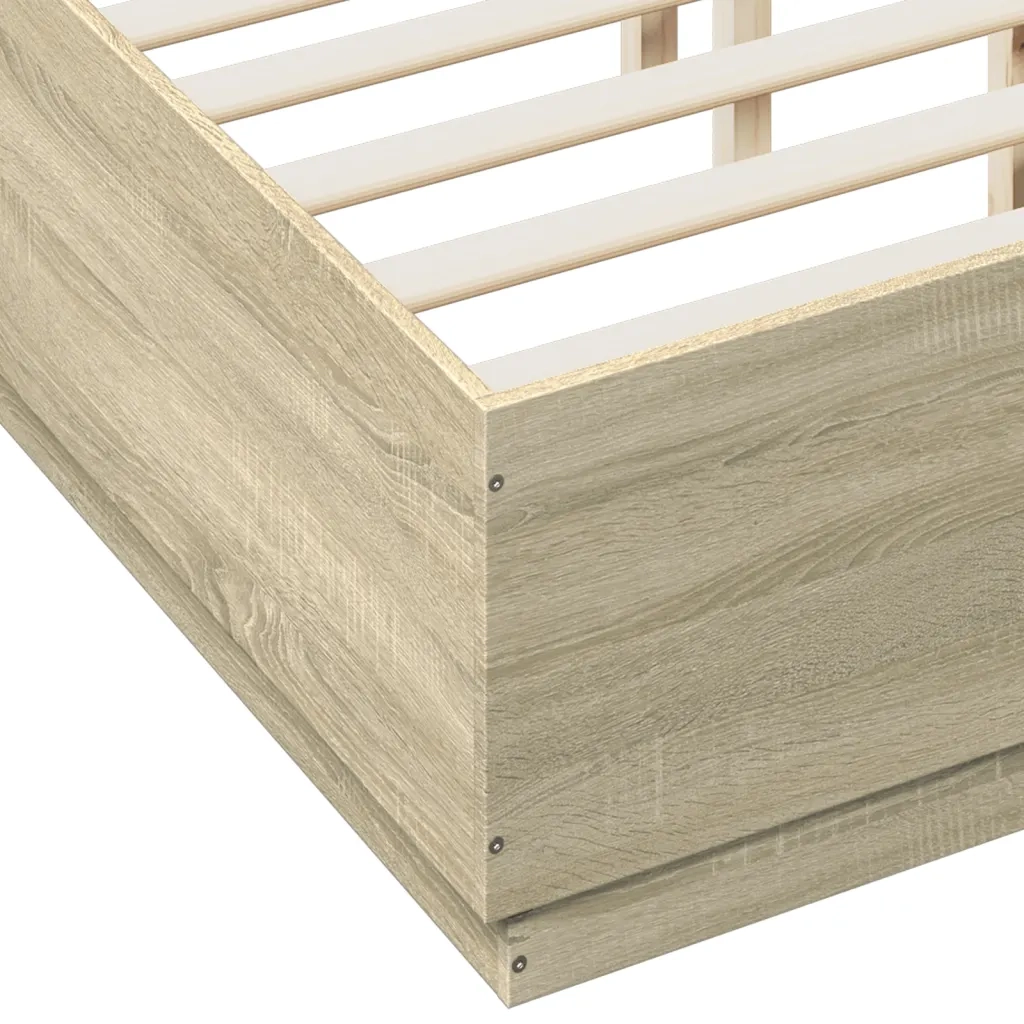 Giroletto Luci LED Rovere Sonoma 135x190 cm Legno Multistrato 3209648