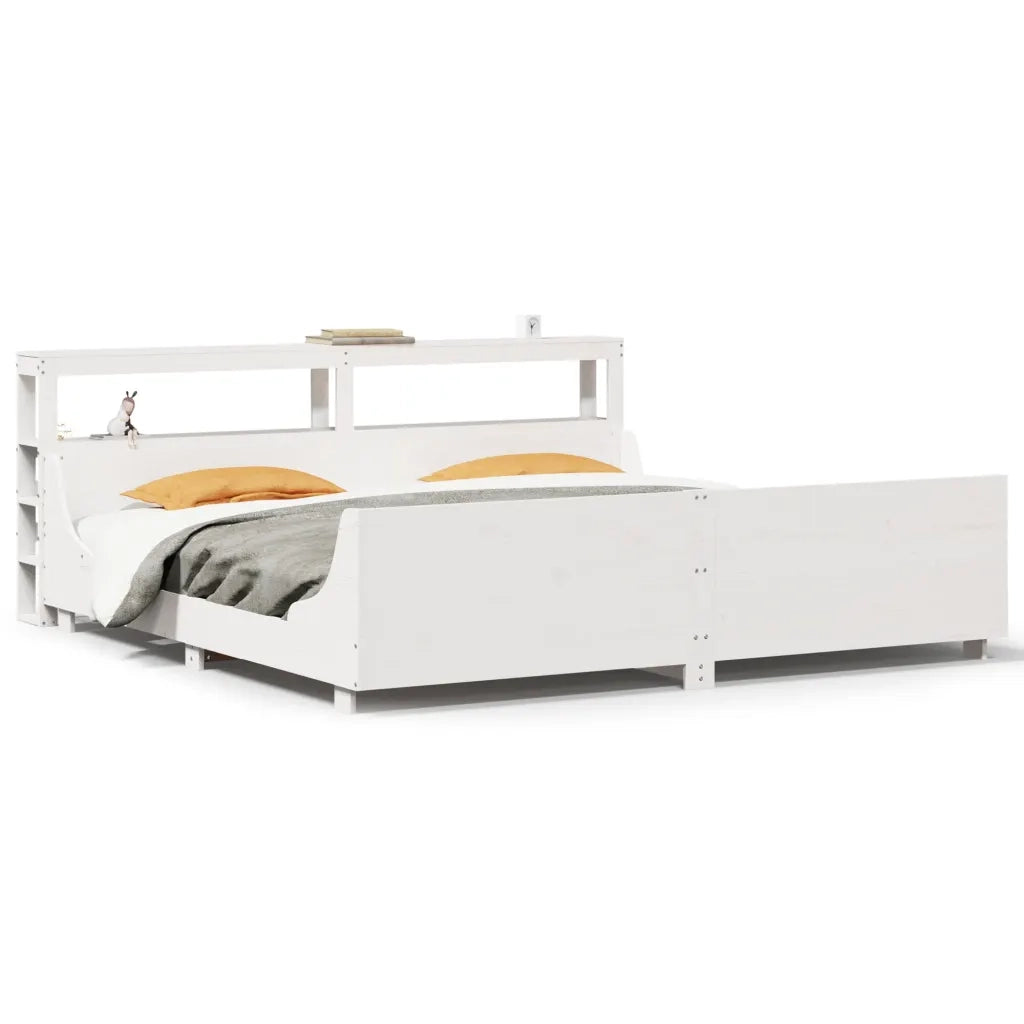 vidaXL Letto senza Materasso Bianco 180x200 cm Legno Massello di Pino
