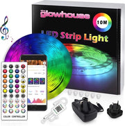 LED a led strip con Bluetooth 10M - Cambio colore RGB con telecomando e controllo tramite app - IP65 Impermeabile