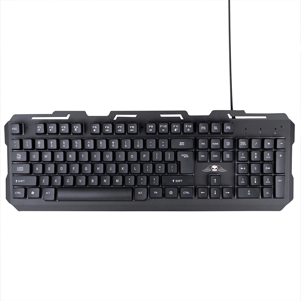 Tastiera Gaming da Gioco con 104 Tasti Illuminazione Led RGB Cavo 1,5m USB 2.0