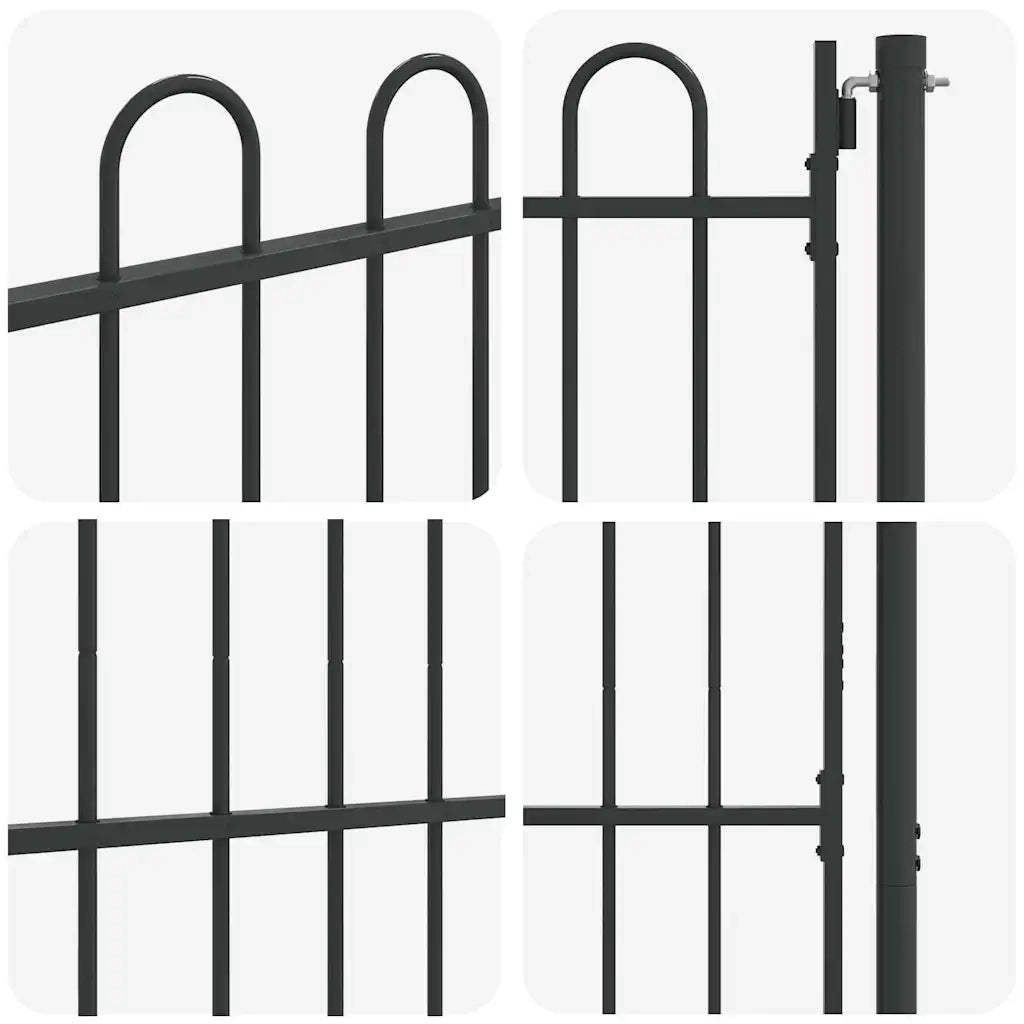 vidaXL Cancello per recinzione Grigio 100 x 150 cm