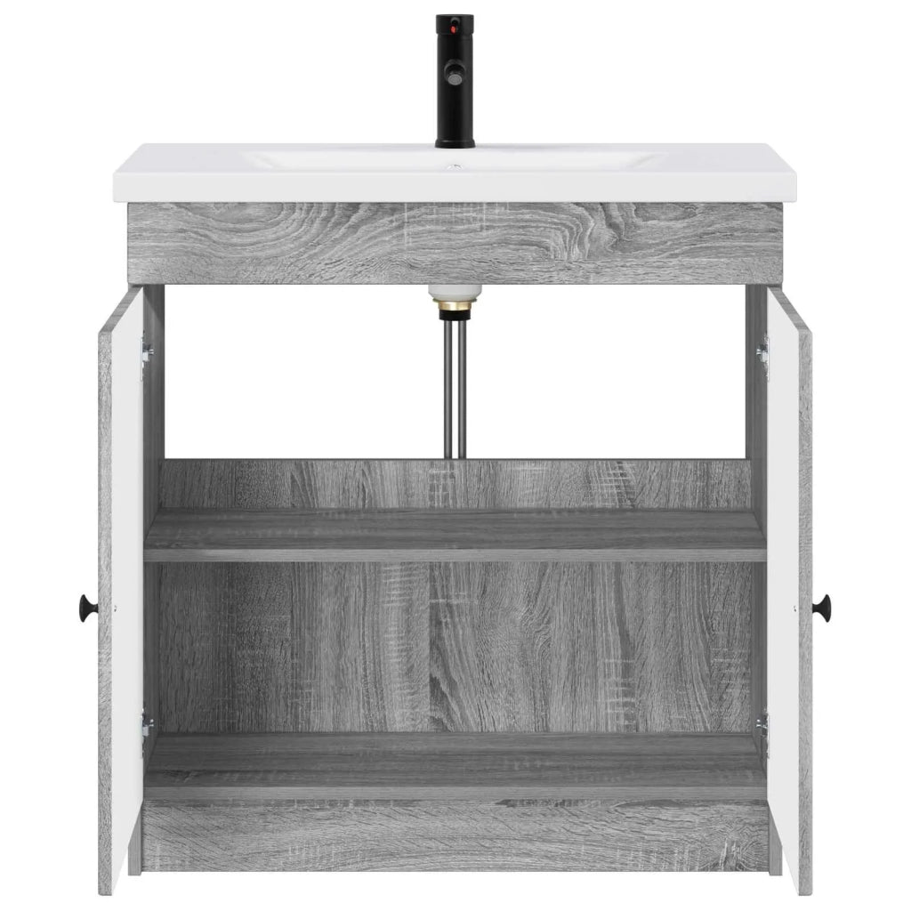 Set di mobili per il bagno Sonoma grigio 56 x 37,5 x 81 cm 3404130