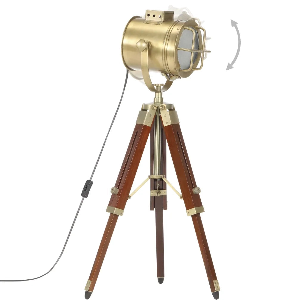 Lampada da Terra a Treppiede Legno Massello di Mango 69 cm CFW1956598
