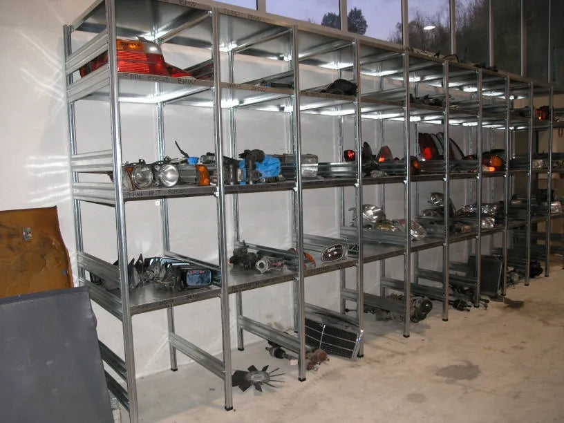 SCAFFALATURA metallica da magazzino Zincata cm. 80x80x242h