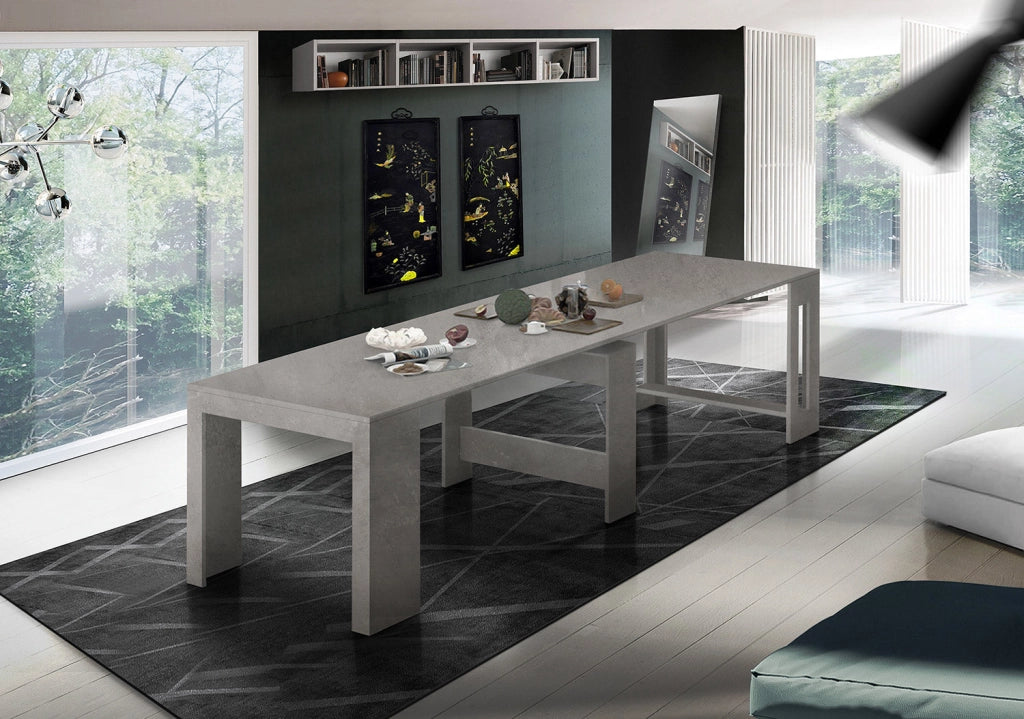 Consolle Allungabile 51/300x90x77 cm Pratika Cemento Bronx
