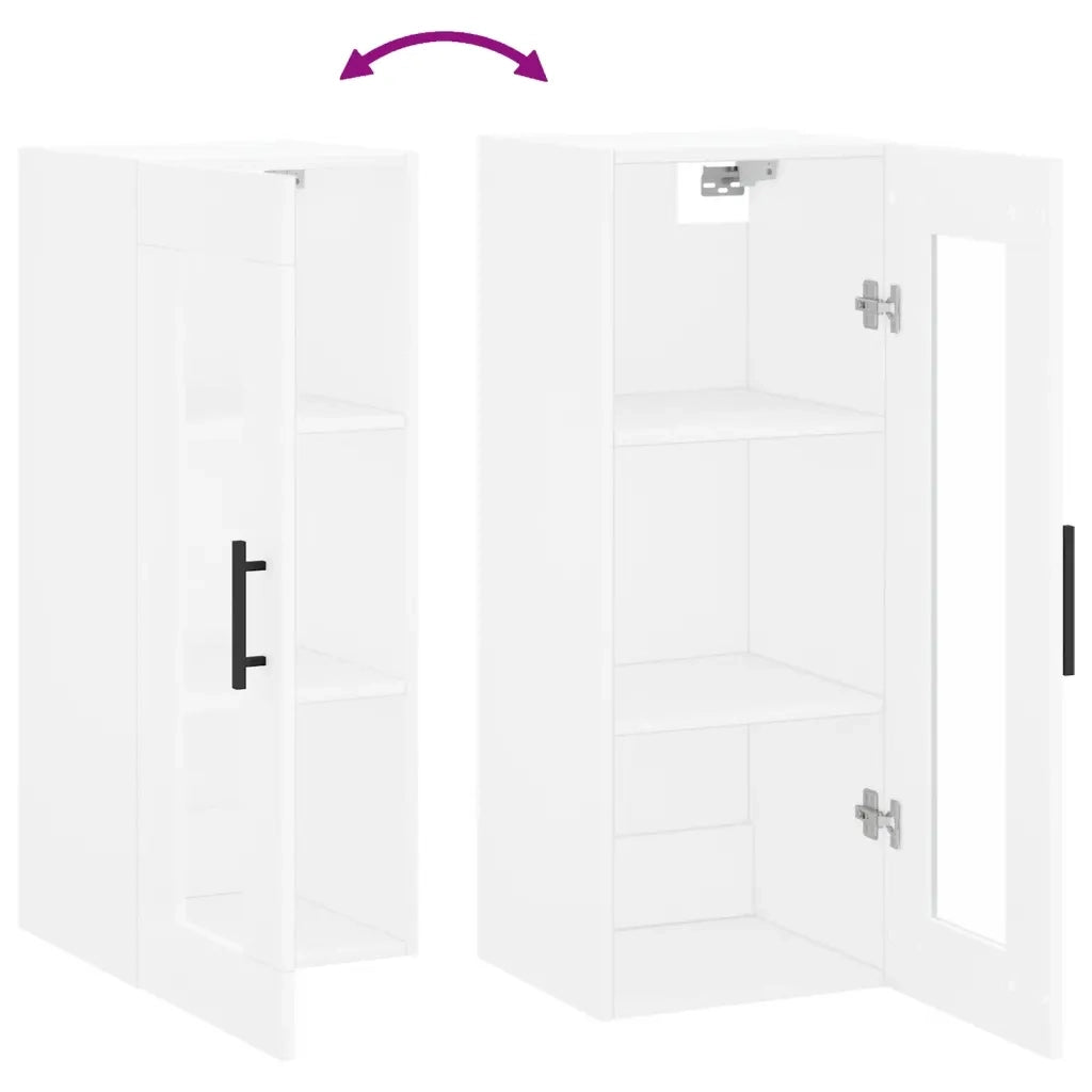 Mobile a Parete Bianco 34,5x34x90 cm 828932