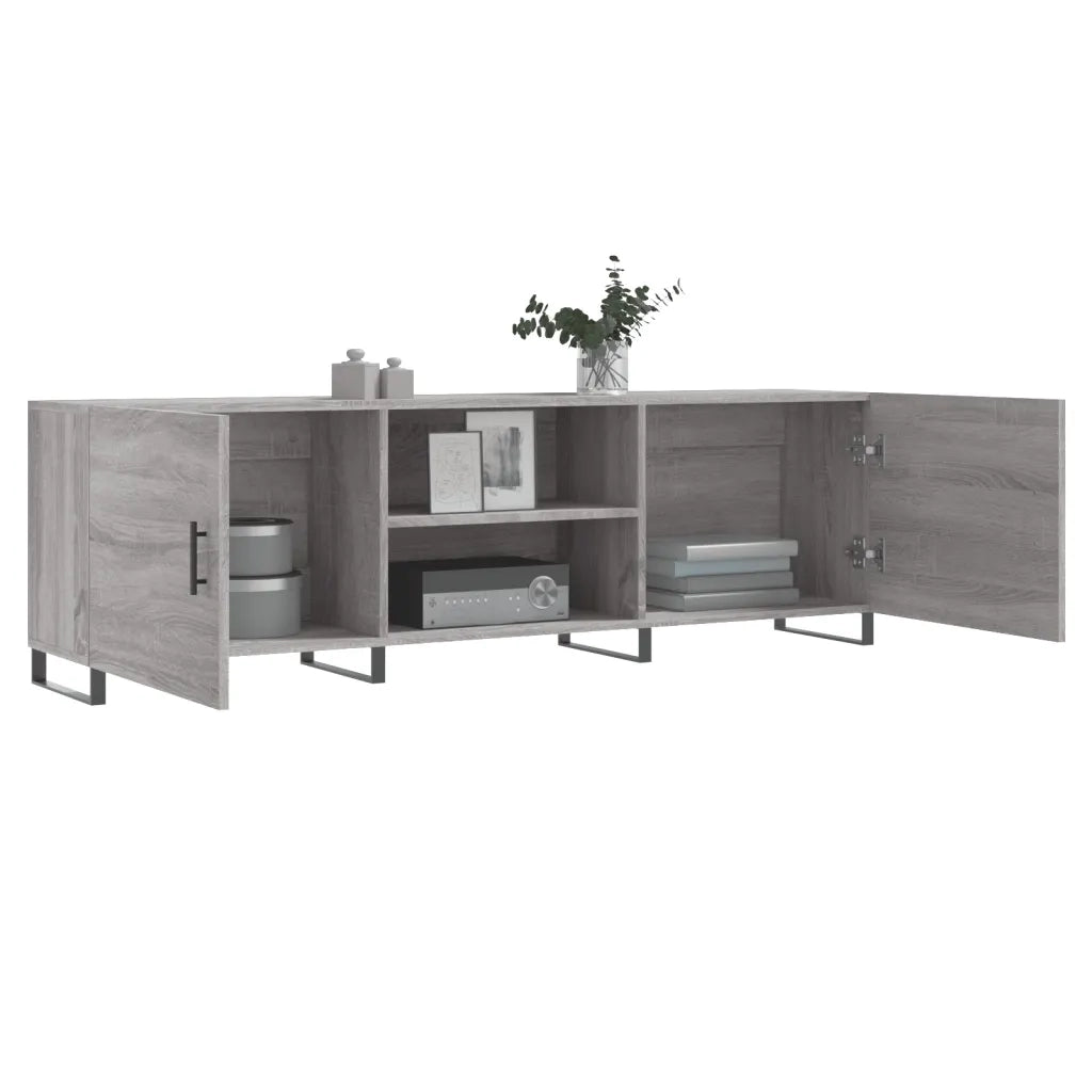 Mobile Porta TV Grigio Sonoma 150x30x50 cm in Legno Multistrato 829122
