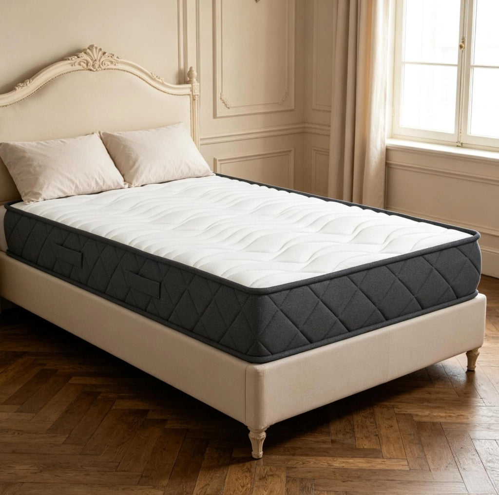 Materasso Singolo 90x190 cm in Memory Foam e Schiuma Ondulata, Spessore 20 cm