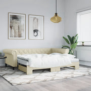 Divano Letto con Letto Estraibile Crema 90x200 cm in Similpelle 3197725