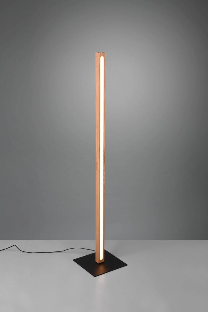 BELLARI PIANTANA LED 20W 2300lm, 3000K LEGNO NATURALE CON DIMMERAZIONE 4 INTENSITA' A PULSANTE L.115CM