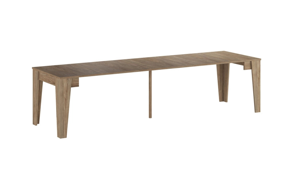 Gizio, Consolle Allungabile Allungabile, 305.6x90x75.2h cm Marrone Rovere