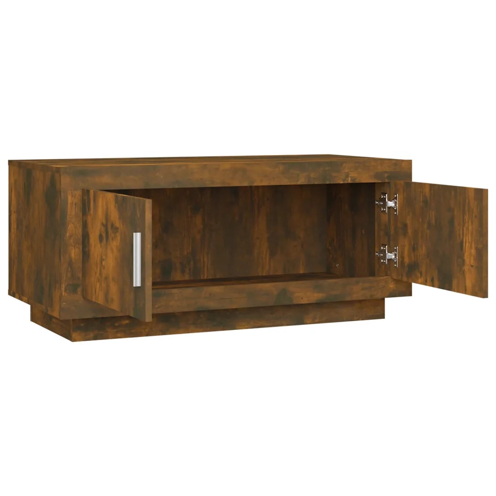 Tavolino da Salotto Rovere Fumo 102x50x45 cm Legno Multistrato 817231