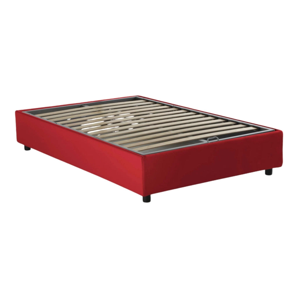 Abici, Letto Piazza e Mezza Materasso Incluso Made in Italy, Rosso