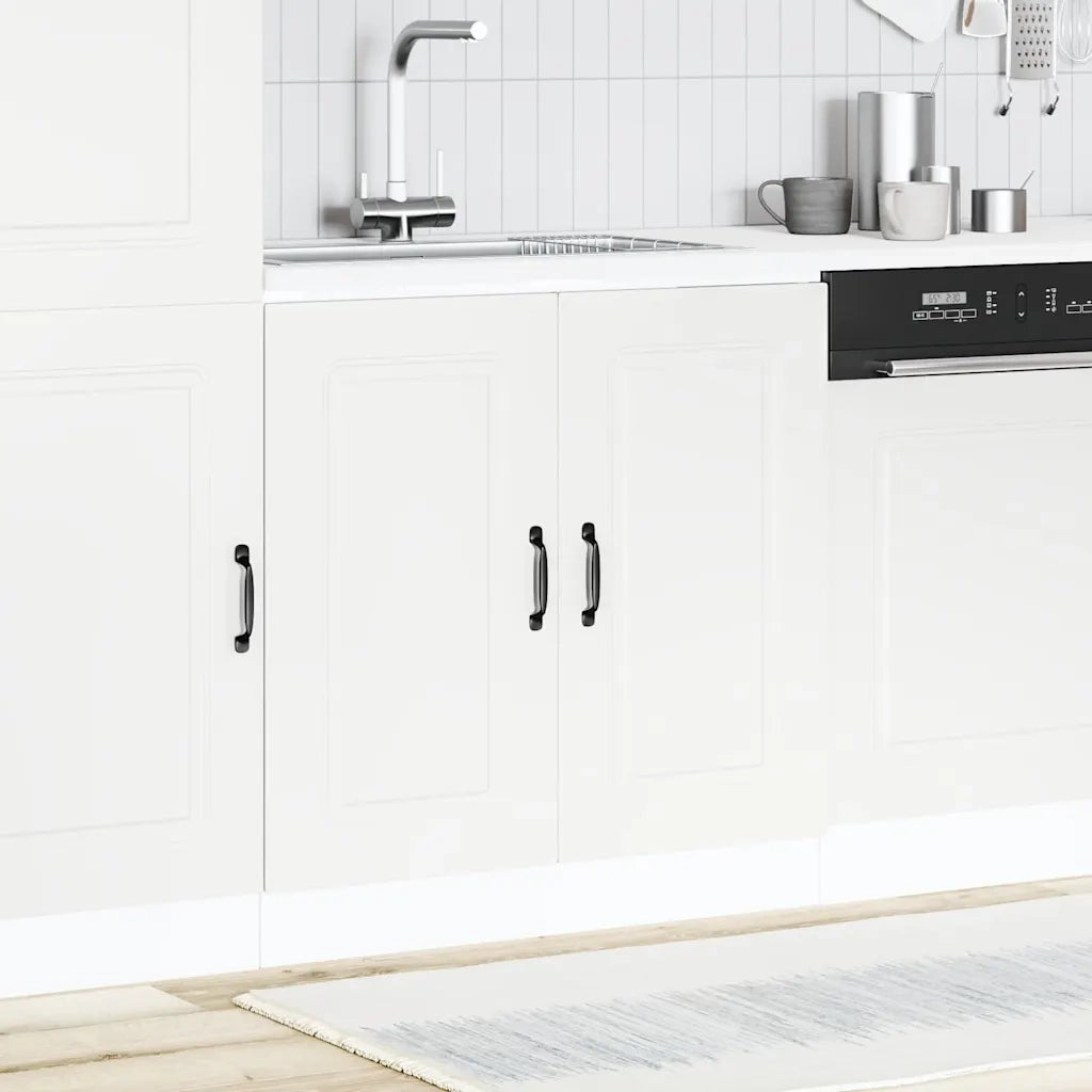 Pensile da cucina | Mobile base lavello Kalmar Bianco 80x46x81,5 cm in Truciolato